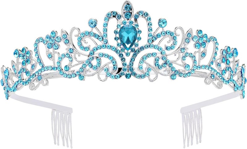 AXX Princess Crown for Women, Crystal Queen Tiaras for Girls Bridal Hair Accessories Gifts for Birthday Wedding Prom, Bridal Party, Pageant, Halloween Christmas Costume - Image 1